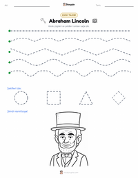 Abraham Lincoln yazdırılabilir çalışma sayfası önizlemesi