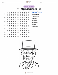 Anteprima della scheda stampabile di Abraham Lincoln