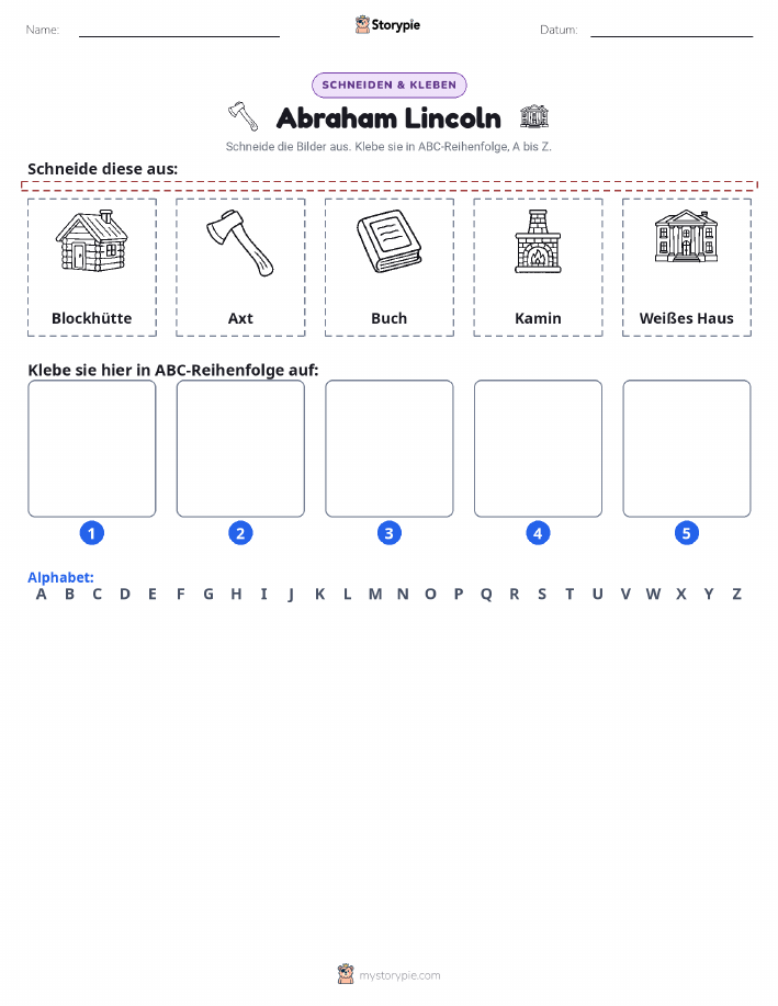 Schneiden & Einfügen Alphabet