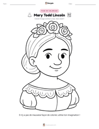 Aperçu de la feuille de travail imprimable Mary Todd Lincoln