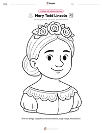 Podgląd drukowalnego arkusza ćwiczeń Mary Todd Lincoln