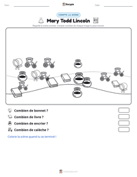 Aperçu de la feuille de travail imprimable Mary Todd Lincoln