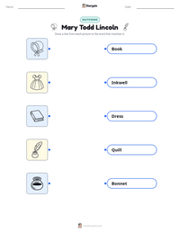 Mary Todd Lincoln printable worksheet preview