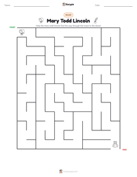 Mary Todd Lincoln printable worksheet preview