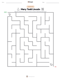 Aperçu de la feuille de travail imprimable Mary Todd Lincoln