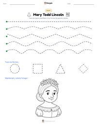 Aperçu de la feuille de travail imprimable Mary Todd Lincoln