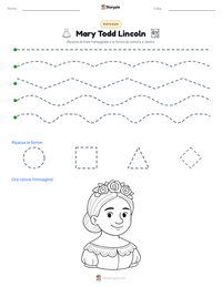 Anteprima della scheda stampabile di Mary Todd Lincoln