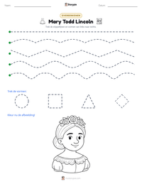 Mary Todd Lincoln afdrukbare werkblad voorbeeld