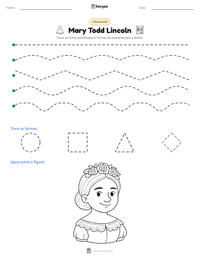 Prévia da folha de atividades imprimível Mary Todd Lincoln