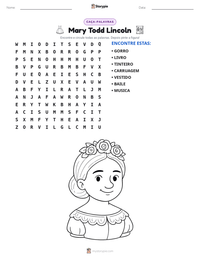 Prévia da folha de atividades imprimível Mary Todd Lincoln