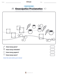 Emancipation Proclamation printable worksheet preview