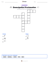 Emancipation Proclamation printable worksheet preview