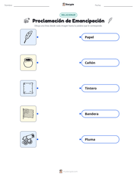 Hoja de trabajo imprimible de Proclamación de Emancipación para niños