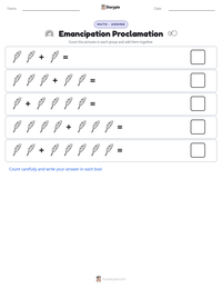 Emancipation Proclamation printable worksheet preview