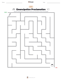 Emancipation Proclamation printable worksheet preview