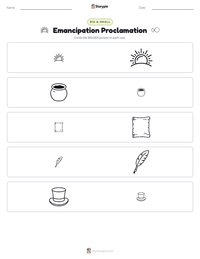 Emancipation Proclamation printable worksheet preview