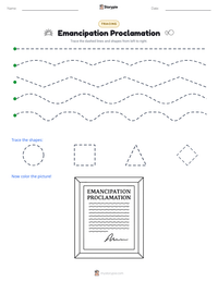Emancipation Proclamation printable worksheet preview