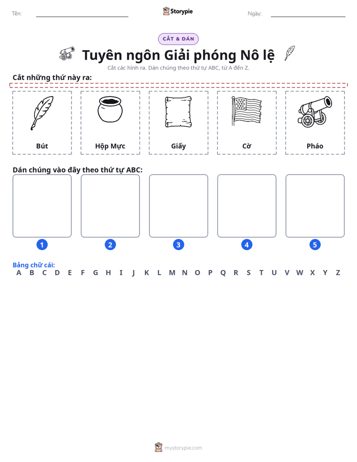 Cắt & Dán Chữ Cái