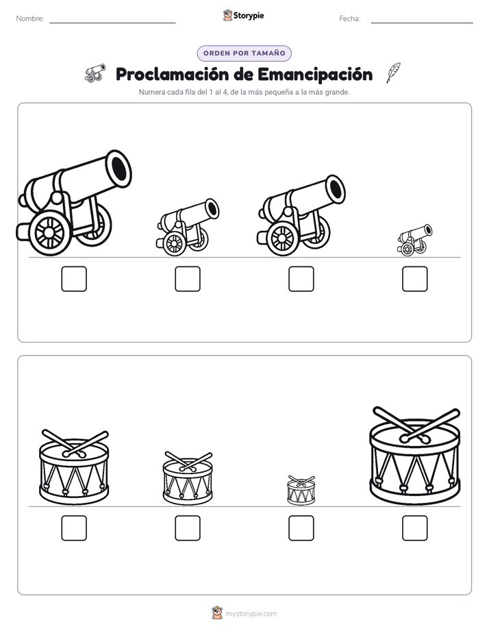 Orden de Tamaños