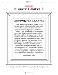Xem trước tài liệu in sẵn Diễn văn Gettysburg