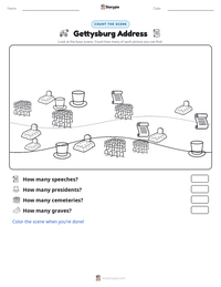 Gettysburg Address printable worksheet preview