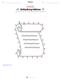 Gettysburg Address printable worksheet preview