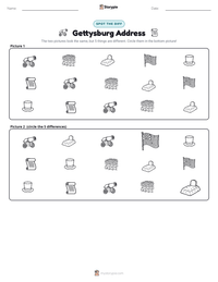 Gettysburg Address printable worksheet preview