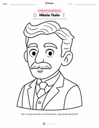 Strona do kolorowania Nikola Tesla dla dzieci