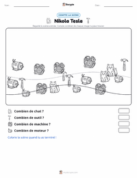 Aperçu de la feuille de travail imprimable Nikola Tesla