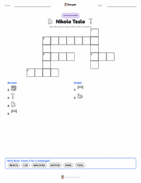 Nikola Tesla printable worksheet preview