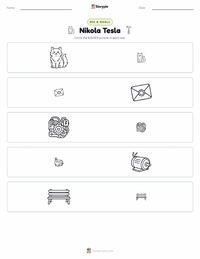 Nikola Tesla printable worksheet preview
