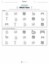 Nikola Tesla printable worksheet preview