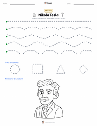 Nikola Tesla printable worksheet preview