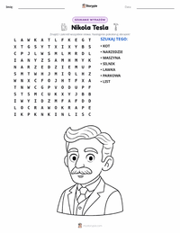 Podgląd drukowalnego arkusza ćwiczeń Nikola Tesla