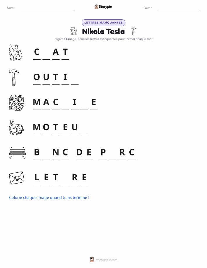Lettres manquantes