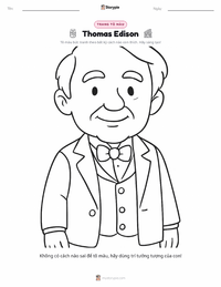 Trang tô màu Thomas Edison cho trẻ em