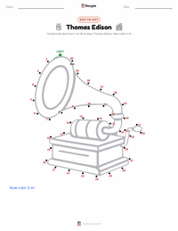 Thomas Edison printable worksheet preview