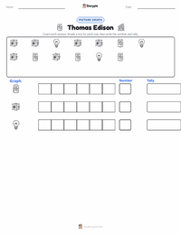 Thomas Edison printable worksheet preview