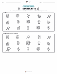 Anteprima della scheda stampabile di Thomas Edison