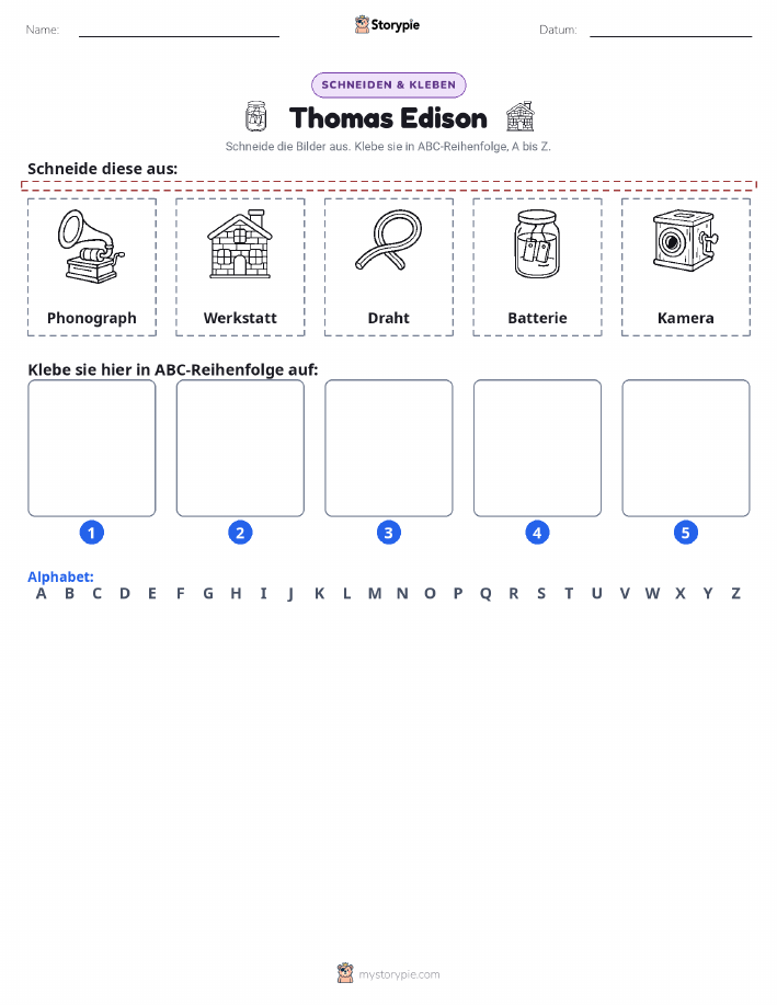 Schneiden & Einfügen Alphabet