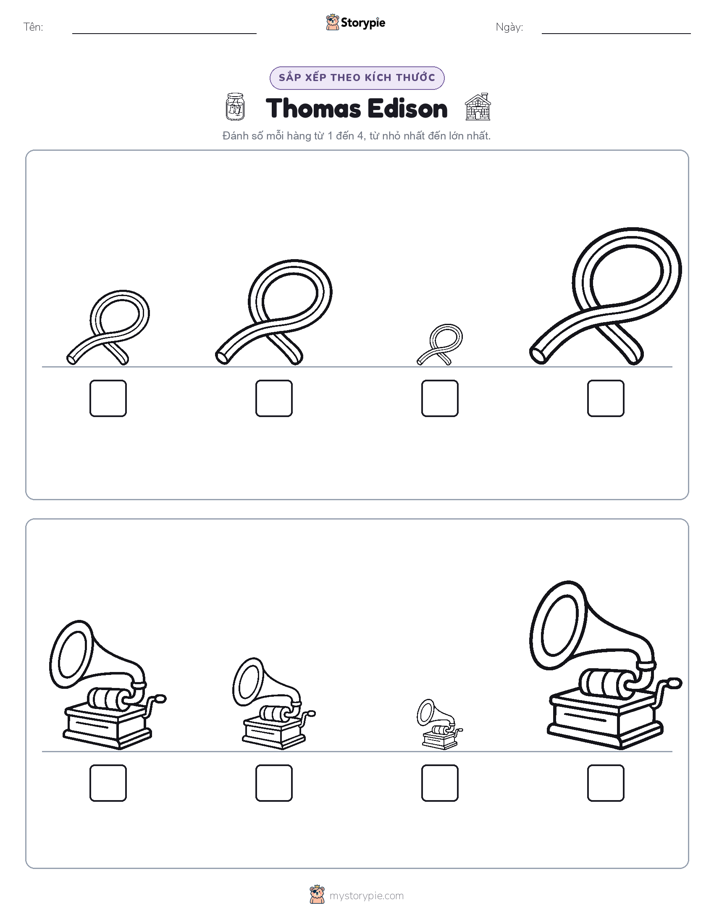 Thứ Tự Kích Thước