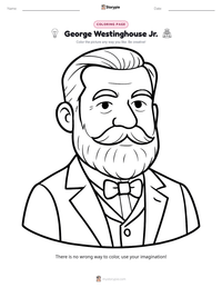 George Westinghouse Jr. coloring page for kids