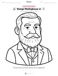 Página para colorear de George Westinghouse Jr. para niños