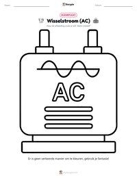 Wisselstroom (AC) afdrukbare werkblad voorbeeld