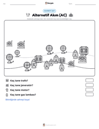 Alternatif Akım (AC) yazdırılabilir çalışma sayfası önizlemesi