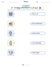 மாற்று மின்னோட்டம் (AC) அச்சிடக்கூடிய வேலைப்பதிவின் முன்னோட்டம்