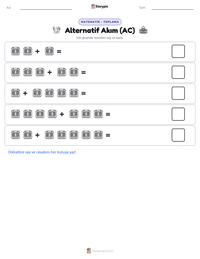 Alternatif Akım (AC) yazdırılabilir çalışma sayfası önizlemesi