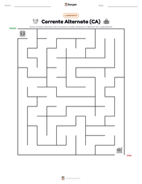 Anteprima della scheda stampabile di Corrente Alternata (CA)