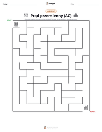 Podgląd drukowalnego arkusza ćwiczeń Prąd przemienny (AC)