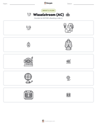 Wisselstroom (AC) afdrukbare werkblad voorbeeld